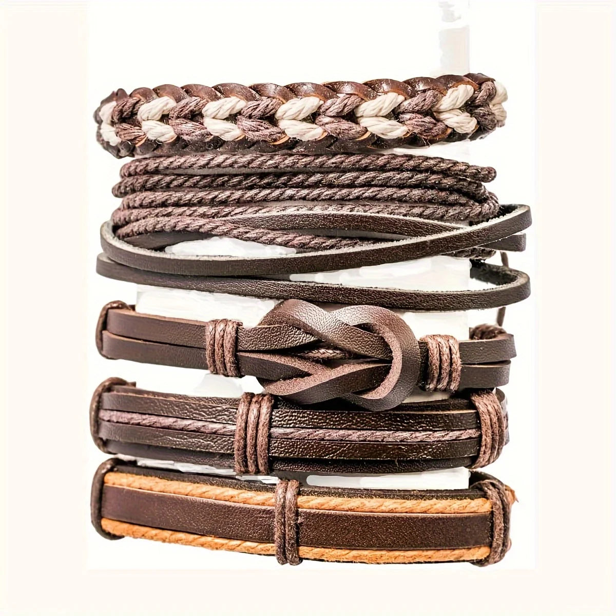 10Pcs OR 20Pcs Tribal Braided Handmade Leather Bracelets for Men or Women