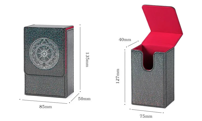 Tarot Card Box Case with Magnetic Lid Closure